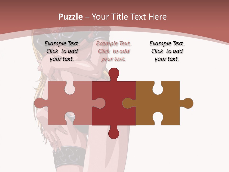 A Woman In Lingerie Posing For The Camera PowerPoint Template