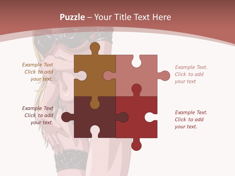 A Woman In Lingerie Posing For The Camera PowerPoint Template