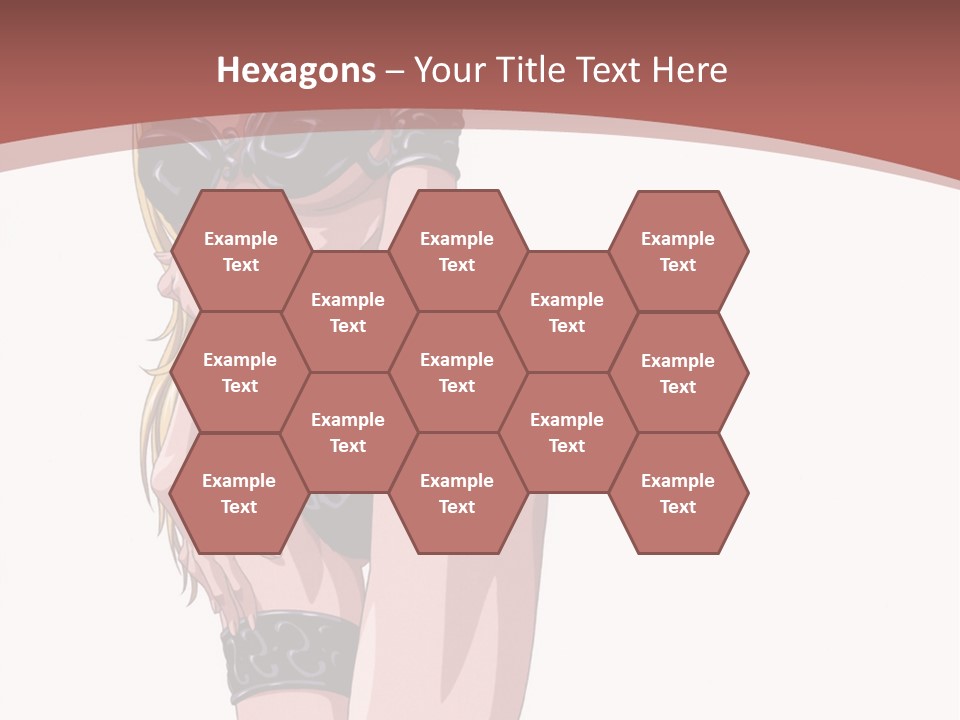 A Woman In Lingerie Posing For The Camera PowerPoint Template