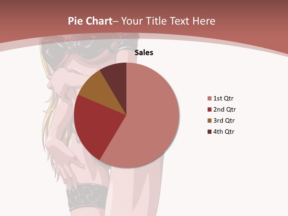 A Woman In Lingerie Posing For The Camera PowerPoint Template