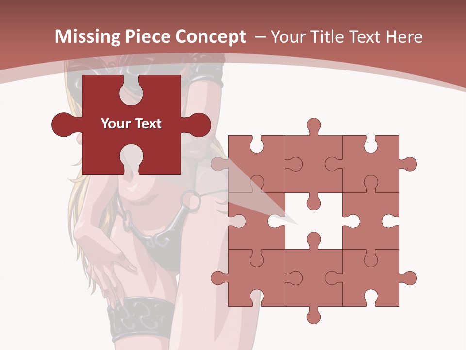 A Woman In Lingerie Posing For The Camera PowerPoint Template