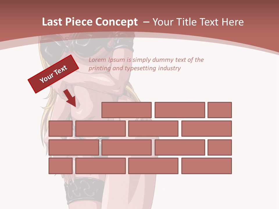 A Woman In Lingerie Posing For The Camera PowerPoint Template