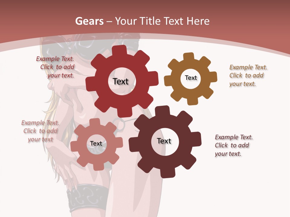 A Woman In Lingerie Posing For The Camera PowerPoint Template