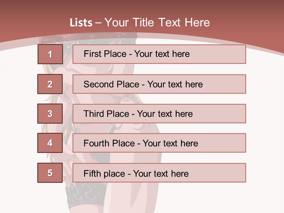 A Woman In Lingerie Posing For The Camera PowerPoint Template