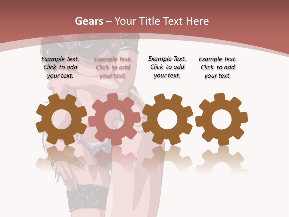 A Woman In Lingerie Posing For The Camera PowerPoint Template