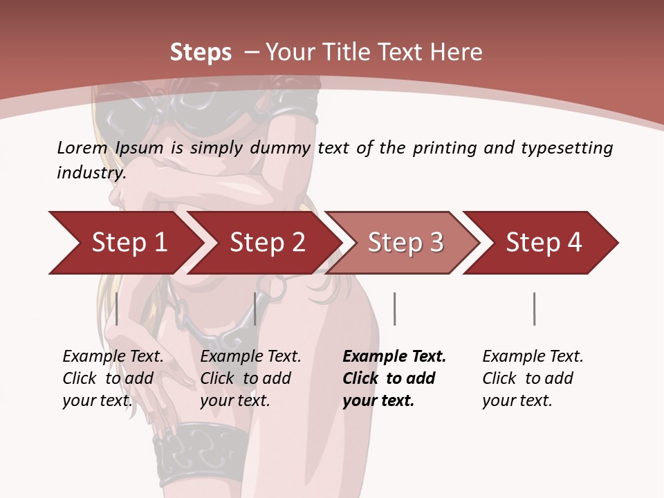 A Woman In Lingerie Posing For The Camera PowerPoint Template