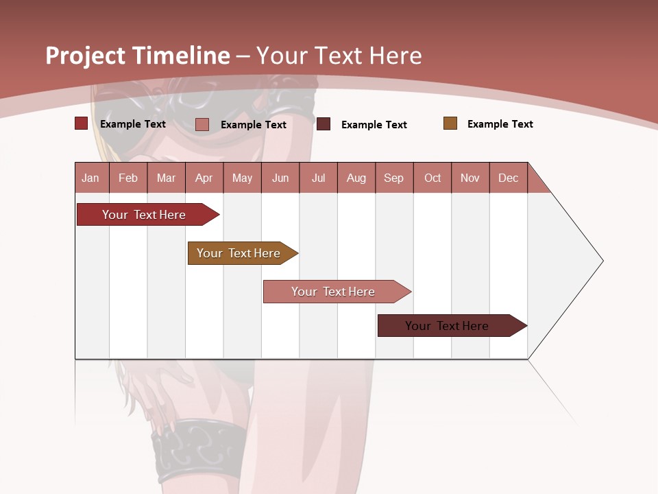 A Woman In Lingerie Posing For The Camera PowerPoint Template