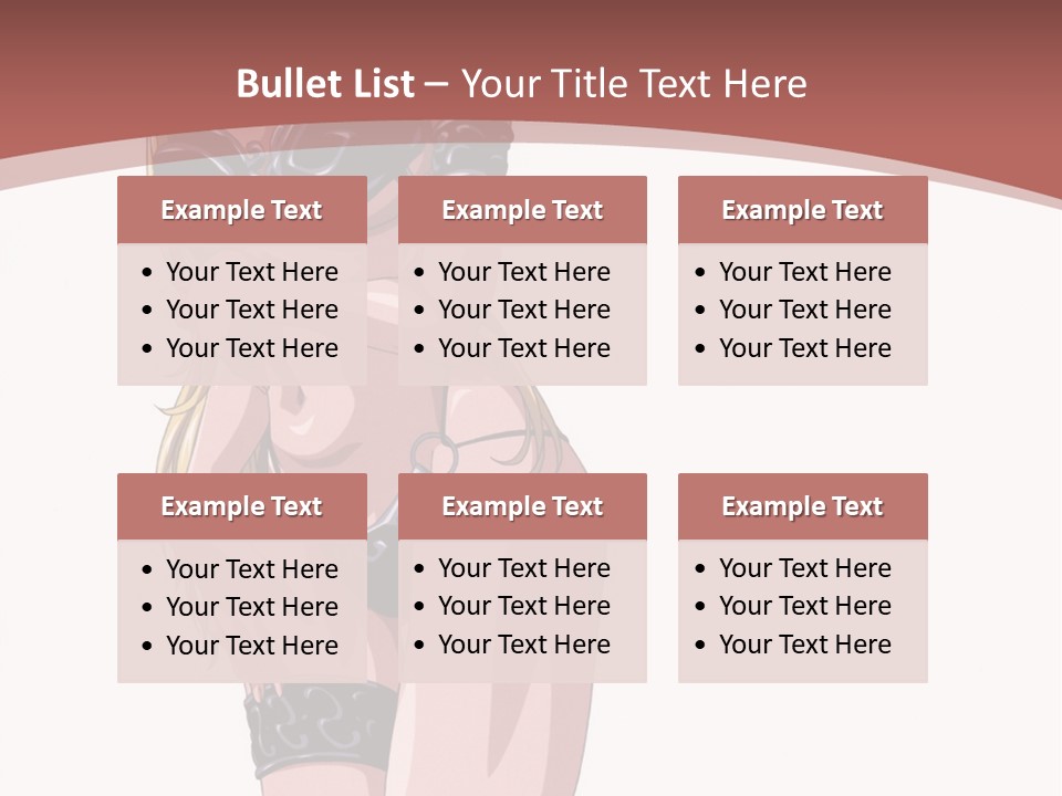 A Woman In Lingerie Posing For The Camera PowerPoint Template