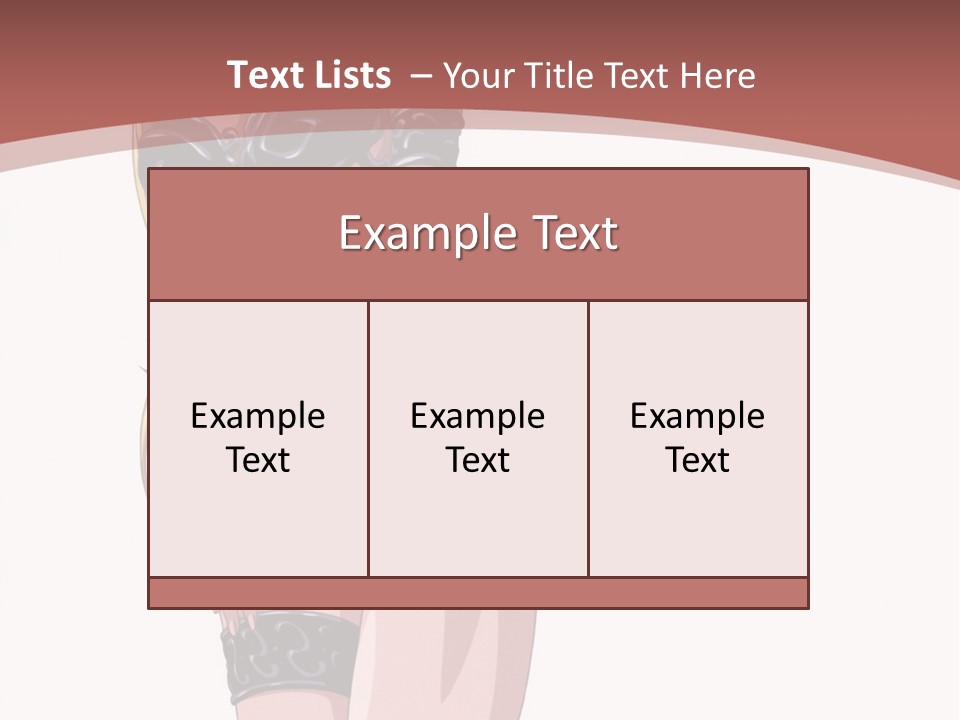 A Woman In Lingerie Posing For The Camera PowerPoint Template