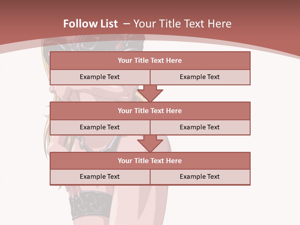 A Woman In Lingerie Posing For The Camera PowerPoint Template