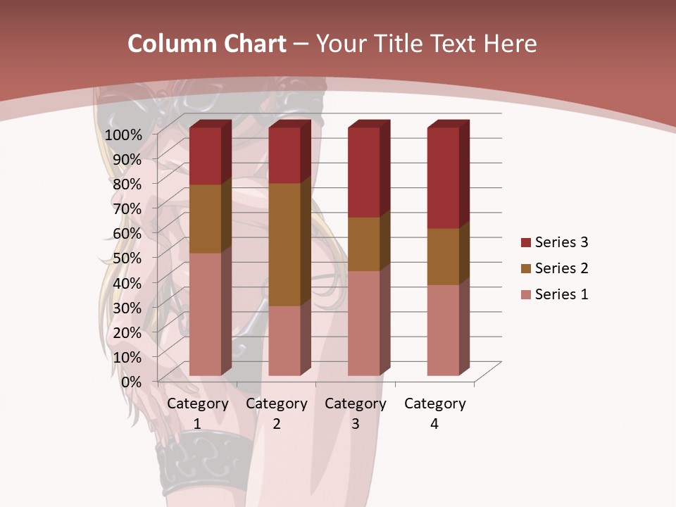 A Woman In Lingerie Posing For The Camera PowerPoint Template