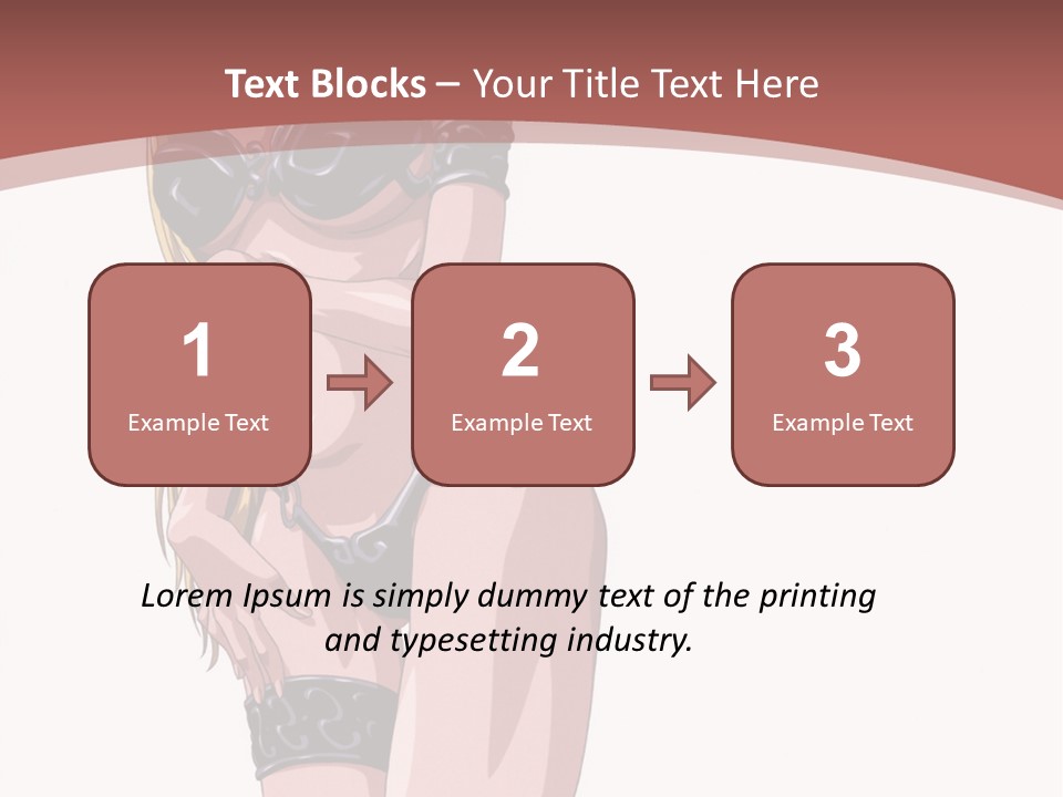 A Woman In Lingerie Posing For The Camera PowerPoint Template