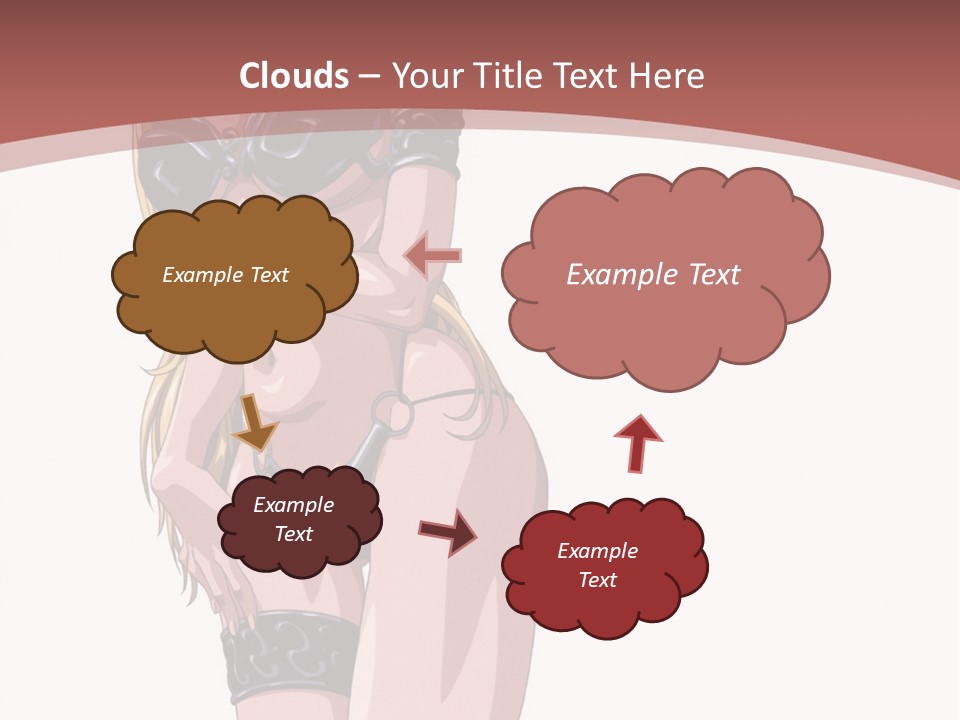 A Woman In Lingerie Posing For The Camera PowerPoint Template