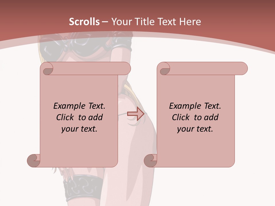 A Woman In Lingerie Posing For The Camera PowerPoint Template