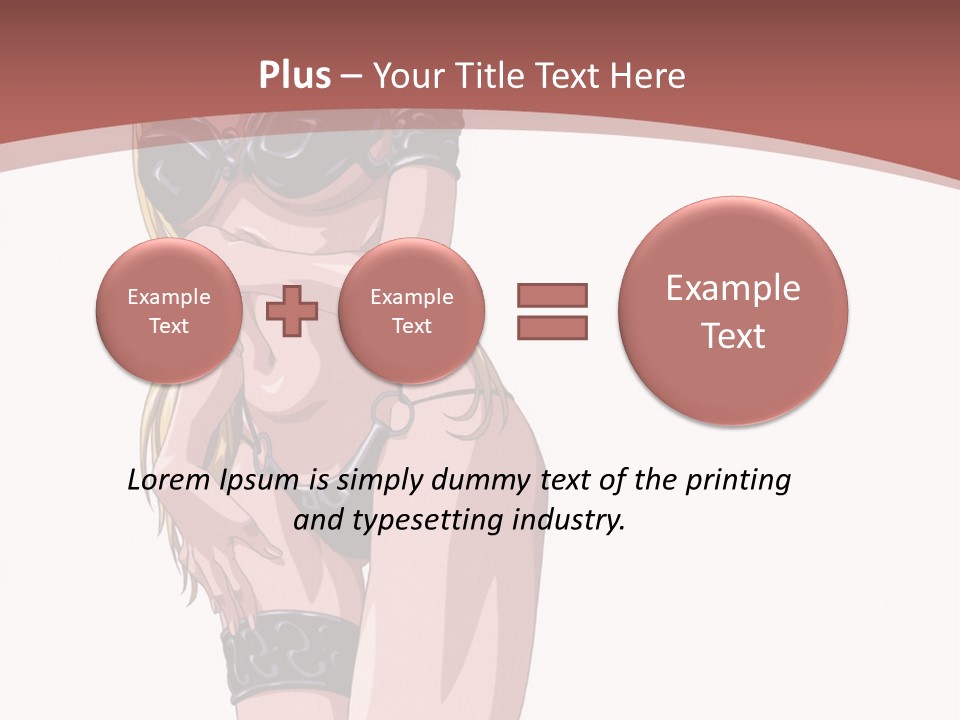 A Woman In Lingerie Posing For The Camera PowerPoint Template