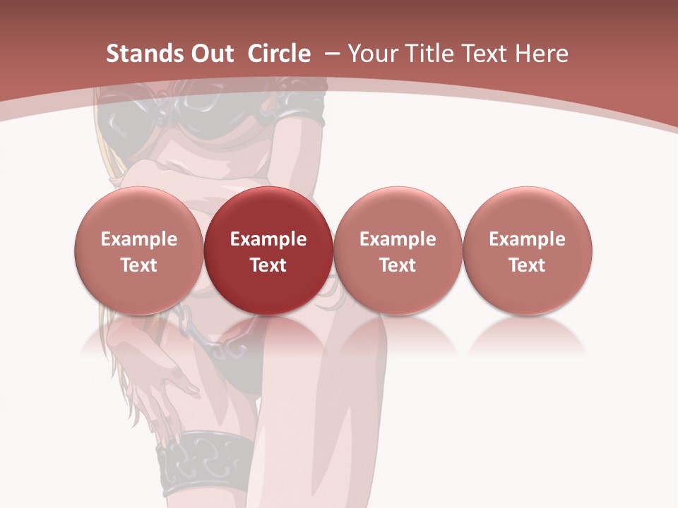 A Woman In Lingerie Posing For The Camera PowerPoint Template