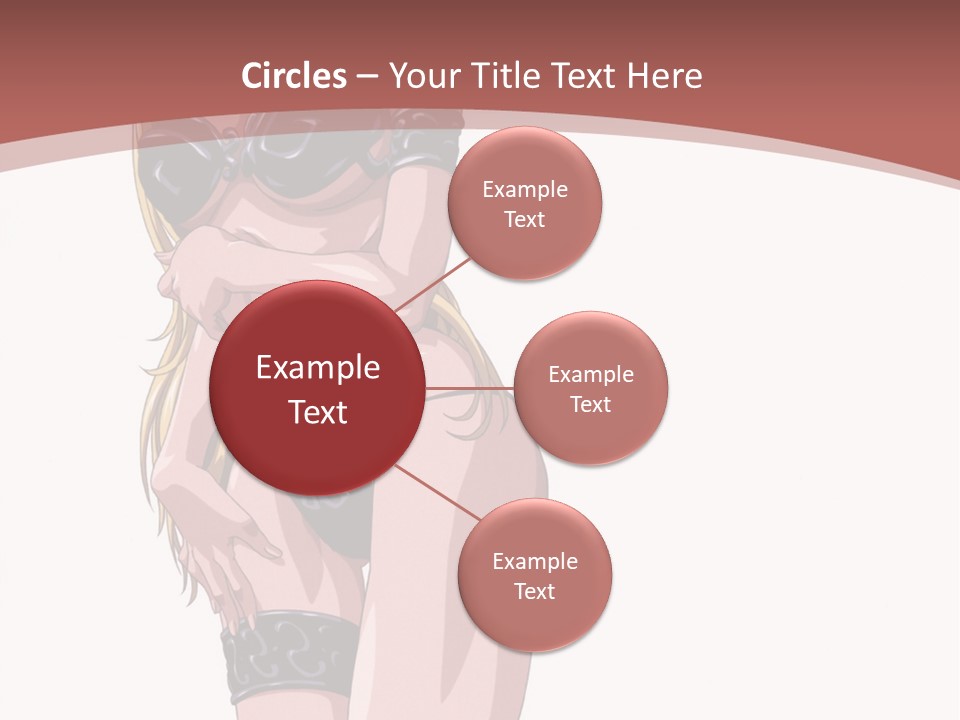 A Woman In Lingerie Posing For The Camera PowerPoint Template