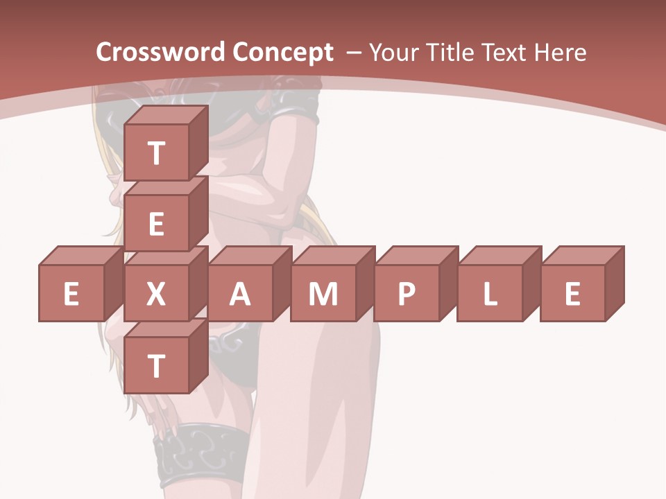 A Woman In Lingerie Posing For The Camera PowerPoint Template