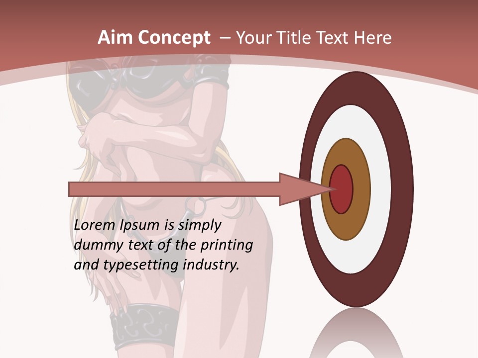 A Woman In Lingerie Posing For The Camera PowerPoint Template