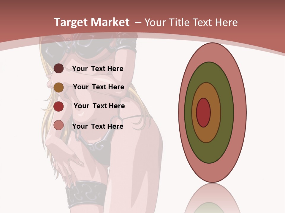 A Woman In Lingerie Posing For The Camera PowerPoint Template