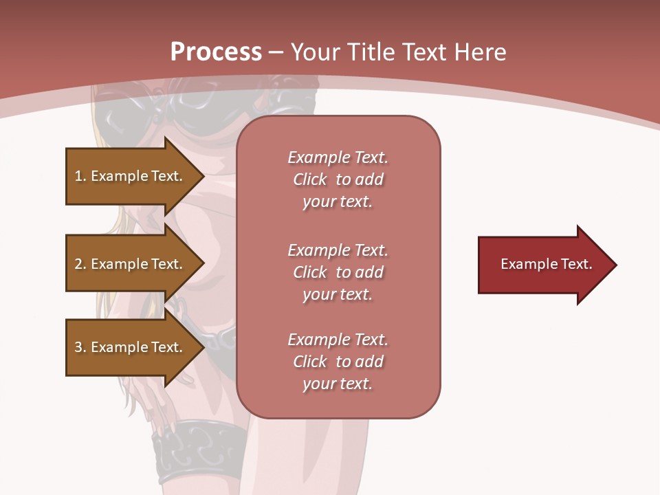 A Woman In Lingerie Posing For The Camera PowerPoint Template