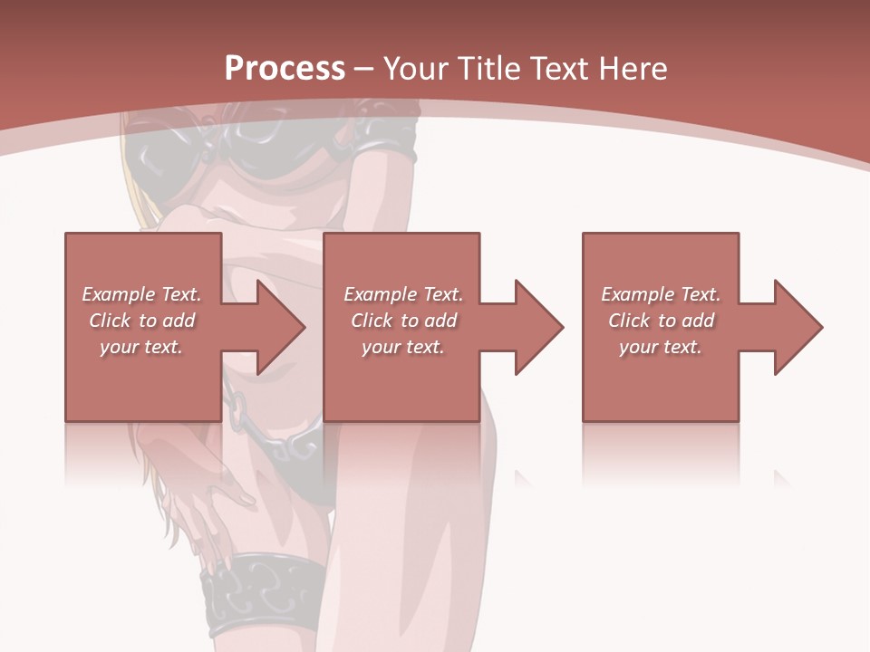A Woman In Lingerie Posing For The Camera PowerPoint Template