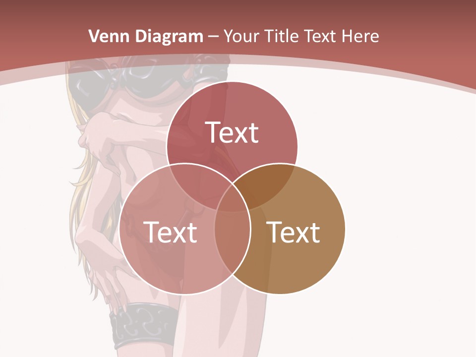A Woman In Lingerie Posing For The Camera PowerPoint Template