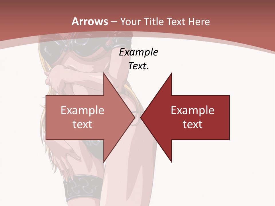 A Woman In Lingerie Posing For The Camera PowerPoint Template