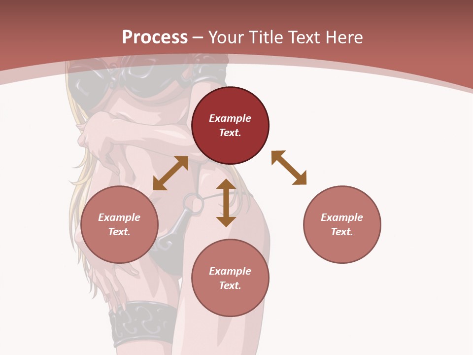 A Woman In Lingerie Posing For The Camera PowerPoint Template