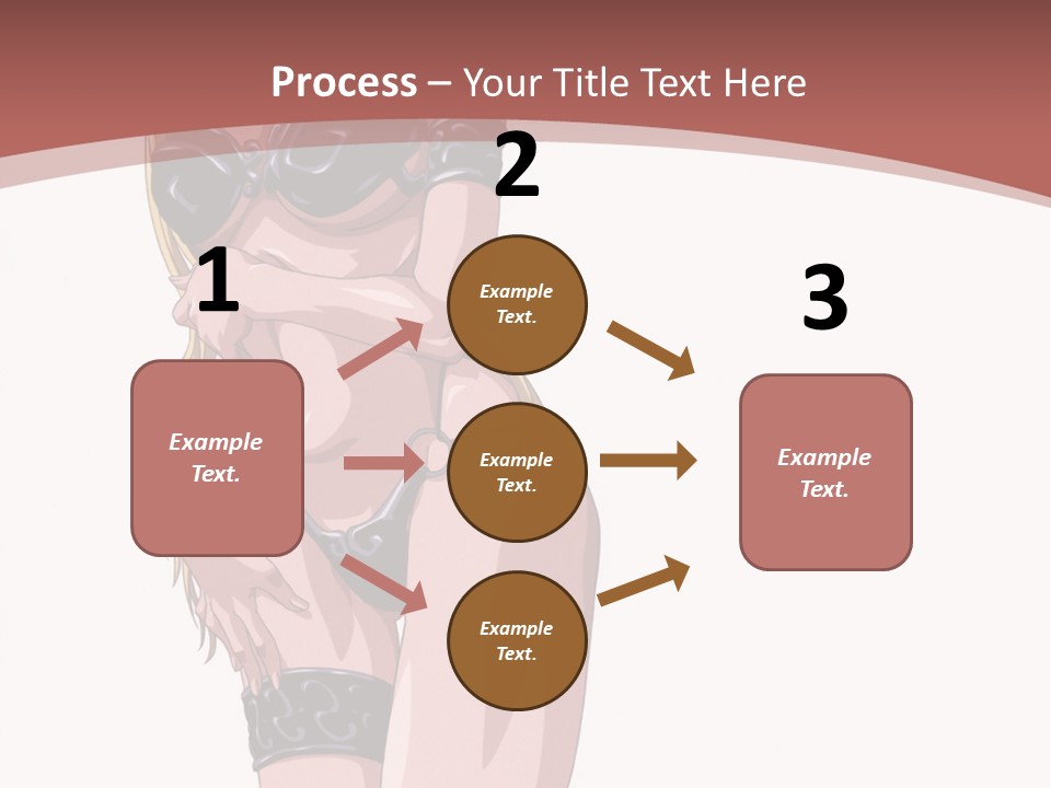 A Woman In Lingerie Posing For The Camera PowerPoint Template
