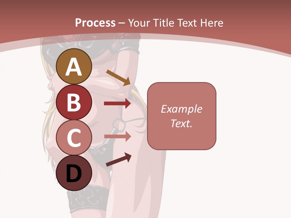 A Woman In Lingerie Posing For The Camera PowerPoint Template