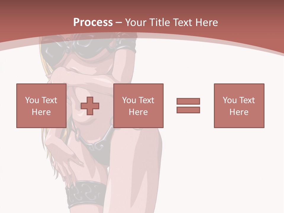 A Woman In Lingerie Posing For The Camera PowerPoint Template