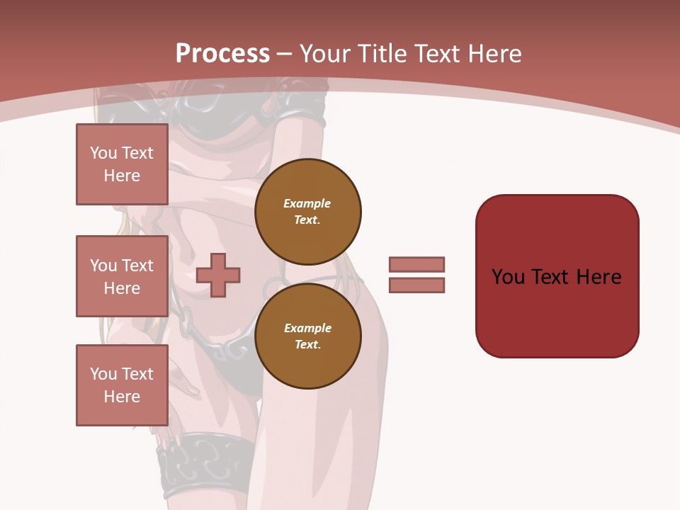 A Woman In Lingerie Posing For The Camera PowerPoint Template