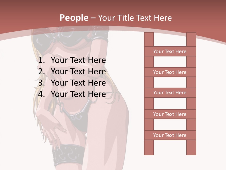 A Woman In Lingerie Posing For The Camera PowerPoint Template