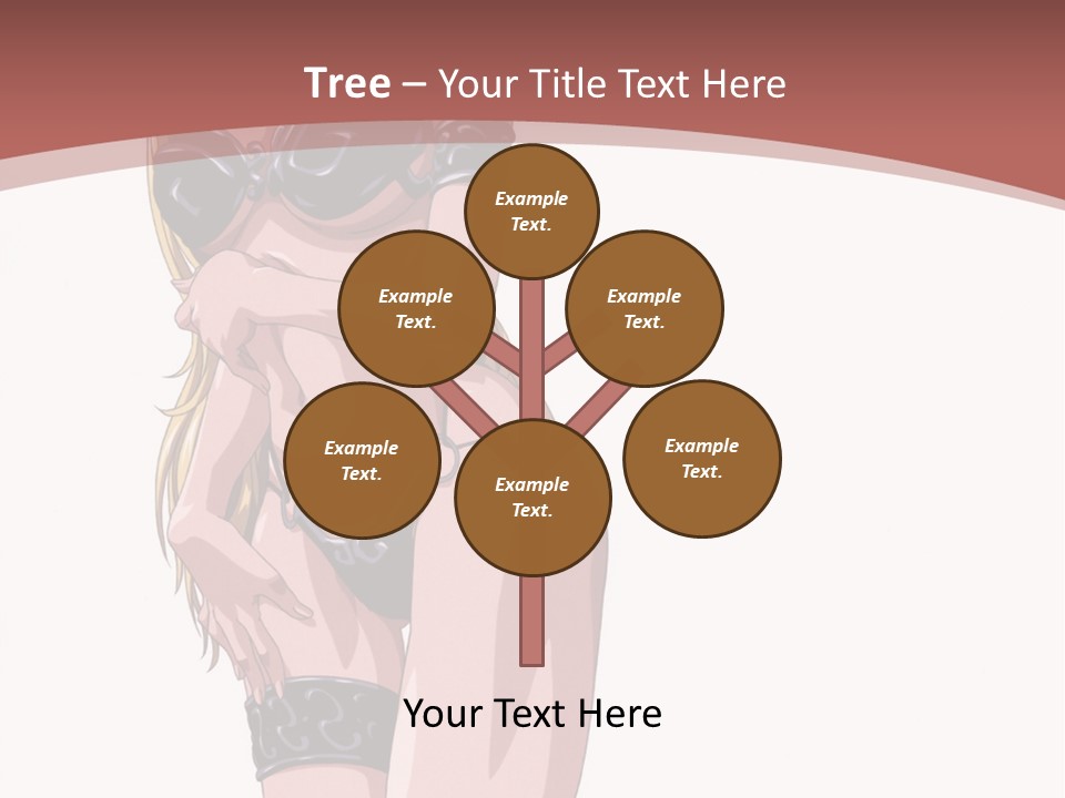 A Woman In Lingerie Posing For The Camera PowerPoint Template