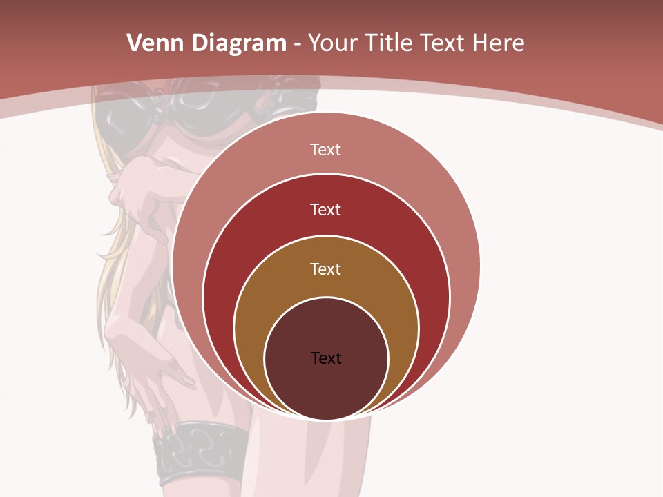 A Woman In Lingerie Posing For The Camera PowerPoint Template