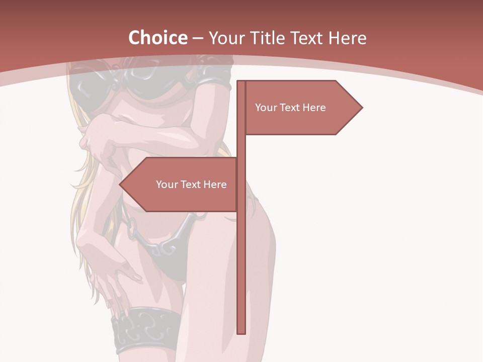 A Woman In Lingerie Posing For The Camera PowerPoint Template