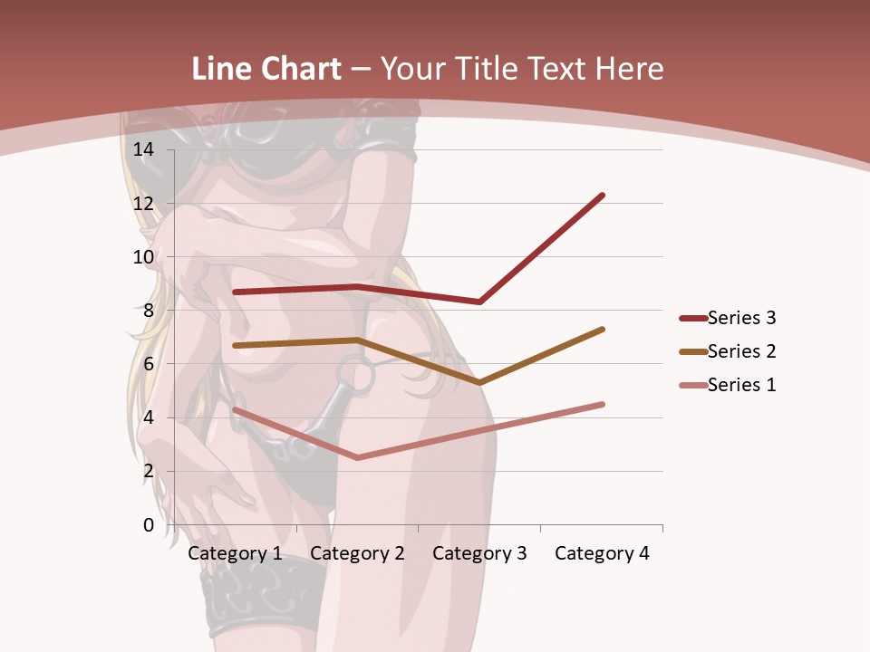 A Woman In Lingerie Posing For The Camera PowerPoint Template