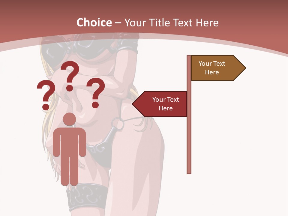 A Woman In Lingerie Posing For The Camera PowerPoint Template