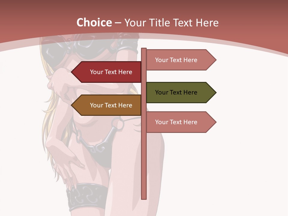 A Woman In Lingerie Posing For The Camera PowerPoint Template