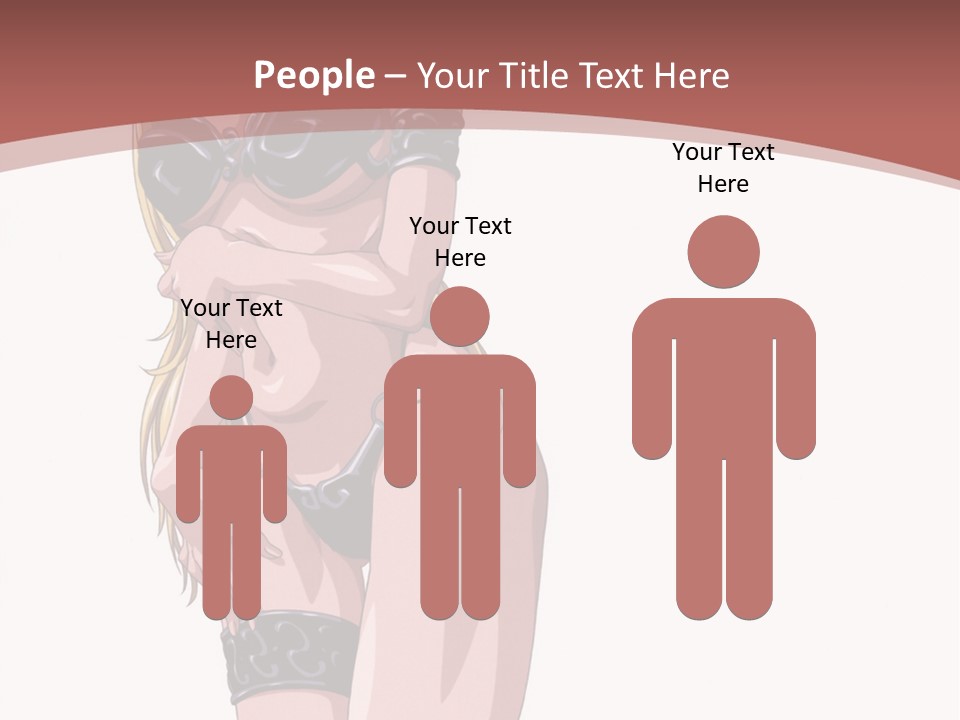 A Woman In Lingerie Posing For The Camera PowerPoint Template