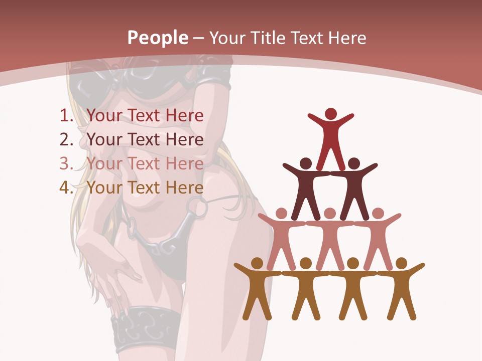 A Woman In Lingerie Posing For The Camera PowerPoint Template