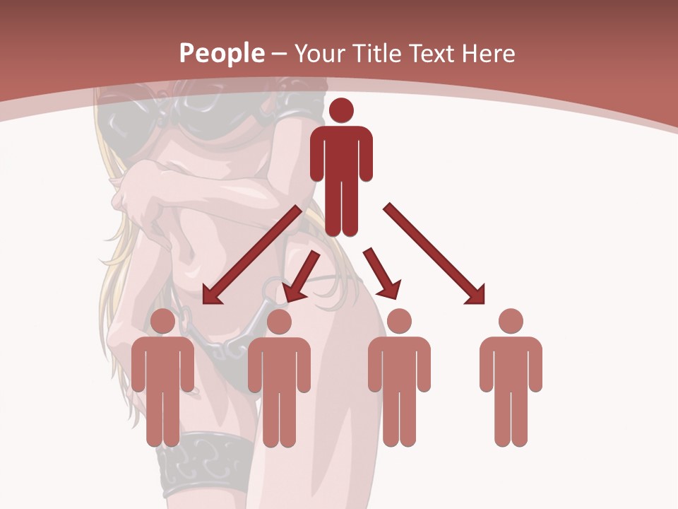 A Woman In Lingerie Posing For The Camera PowerPoint Template