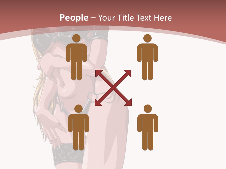 A Woman In Lingerie Posing For The Camera PowerPoint Template