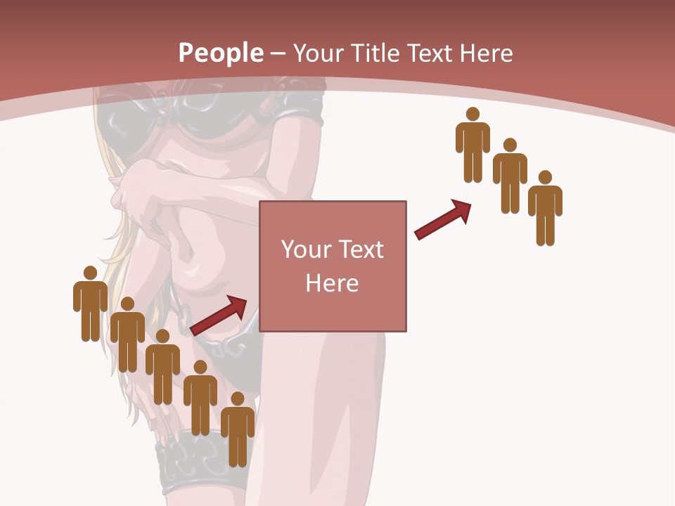 A Woman In Lingerie Posing For The Camera PowerPoint Template