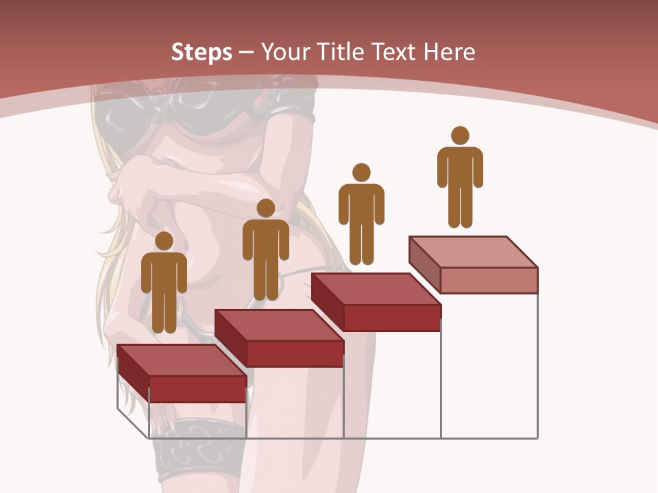 A Woman In Lingerie Posing For The Camera PowerPoint Template