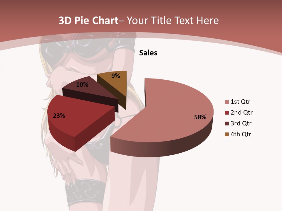 A Woman In Lingerie Posing For The Camera PowerPoint Template