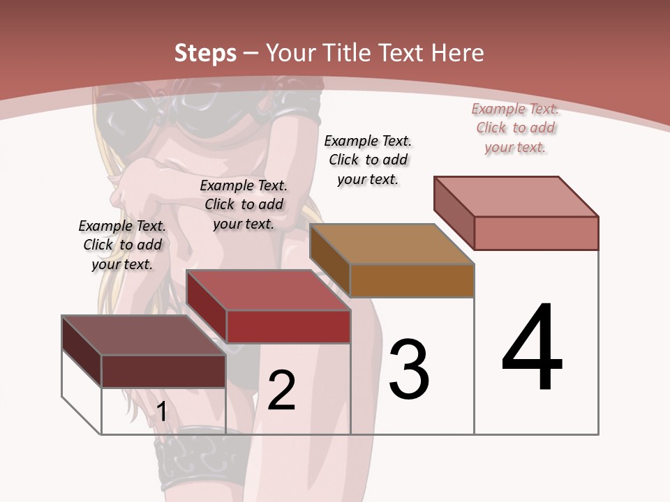 A Woman In Lingerie Posing For The Camera PowerPoint Template