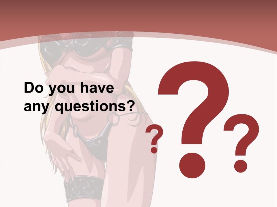 A Woman In Lingerie Posing For The Camera PowerPoint Template