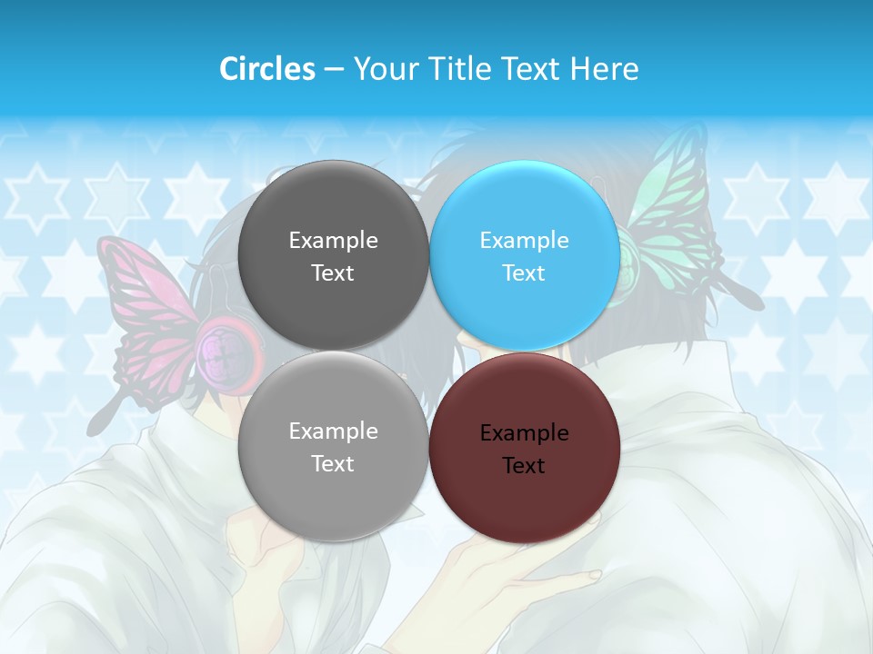 A Couple Of People With Headphones On PowerPoint Template